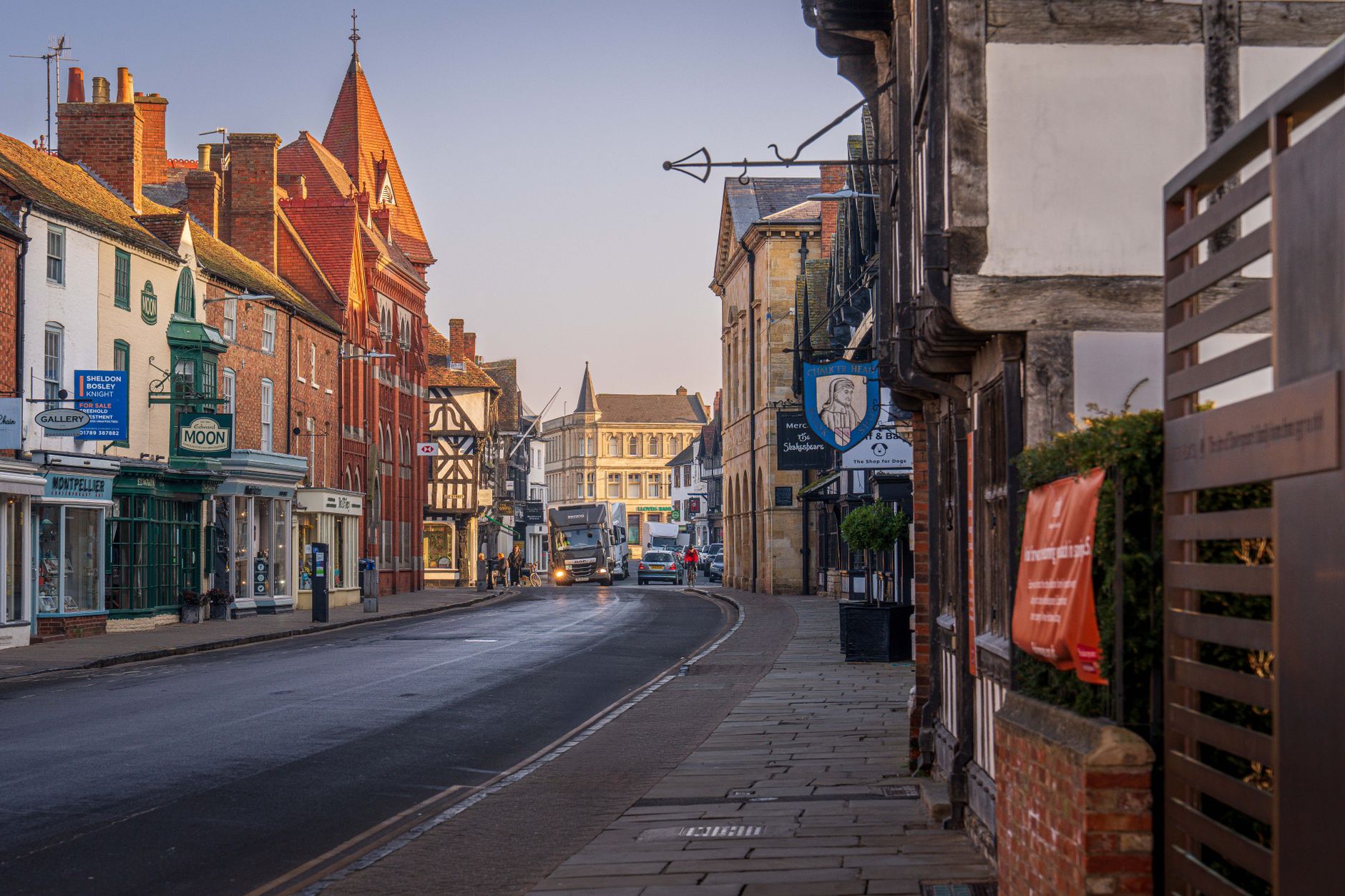 A high street of small independent shops